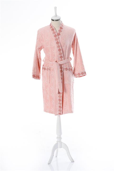 Özdilek Unisex Pembe Osaka Bambu Kimono Bornoz