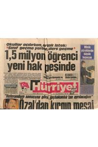 Gökçe Koleksiyon Hürriyet Gazetesi - 19 Eylül 1988 - Özal'dan Kırgın Mesaj