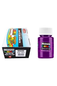 Nova Color Kumaş Boyası 12 Adet Tek Renk Mor 12x30 ml