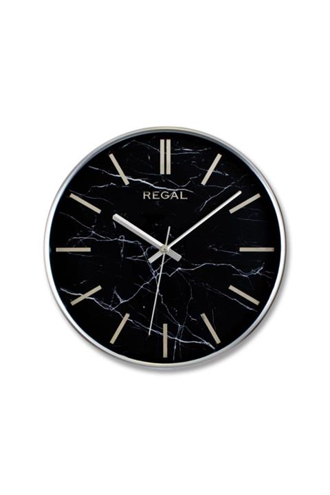 Regal 0250 Sb2 Ince Çerçeve Oniks Mermer Desen Duvar Saati