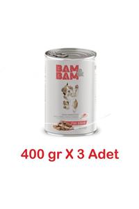 BAM&BAM Kuzu Etli Soslu Yavru Köpek Konservesi 400 gr x 3 Adet