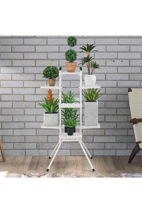 Cosargroup 10'lu Saksılık Çiçeklik Çiçek Bahçesi Dekoratif Saksı Standı