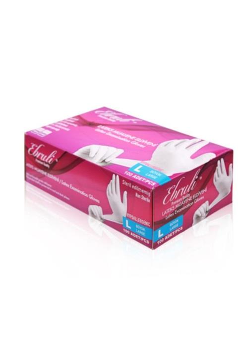 Ebruli Muayene Eldiveni Lateks Pudralı