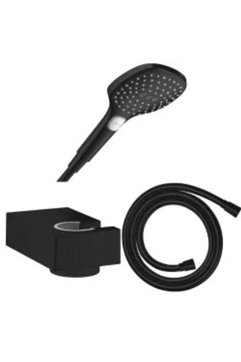 Hansgrohe Siyah Raindance Select Satin El Duşu Seti 120