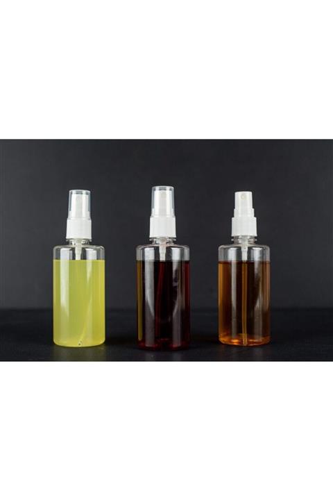 Placity 50 Adet 100 ml Boş Şişe Sprey Başlık Parfüm Kolonya Sıvı Dezenfektan Likit Şişe Kısa