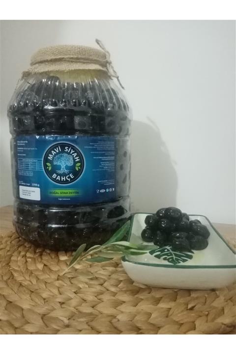 MAVİ SİYAH BAHÇE Doğal Fermente Tuzsuz Siyah Zeytin 3700g