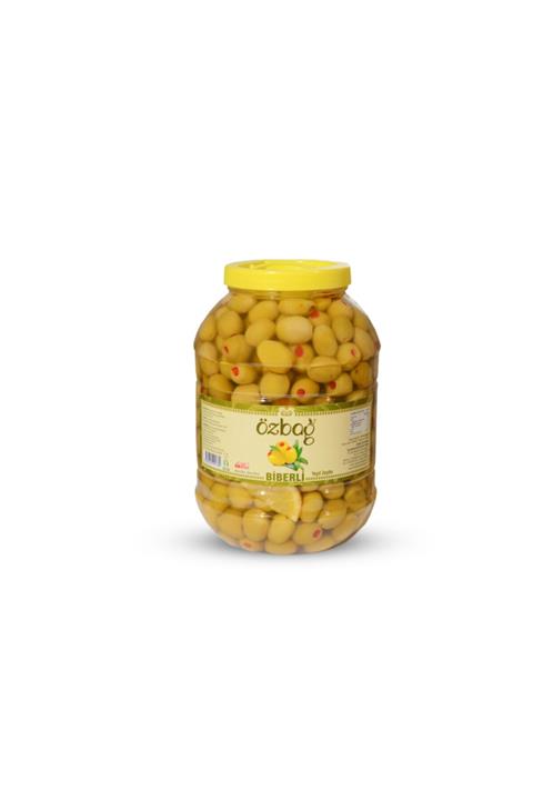 Özbağ Iri Boy Biberli Yeşil Zeytin Pet 3 kg