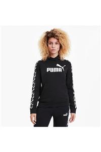 Puma Kadın Siyah Amplıfıed Kısa Kesim Kapüşonlu Sweatshirt 581220 01