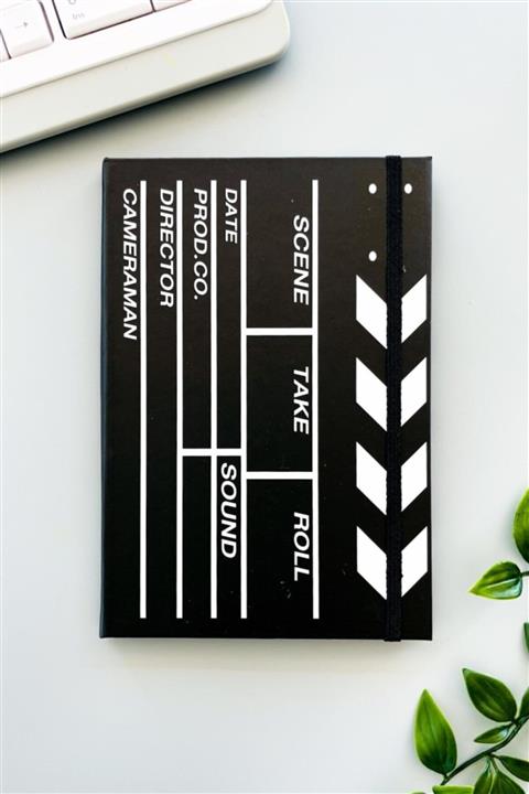 EFBUTİK Siyah Yapraklı Orta Boy Klaket Defter