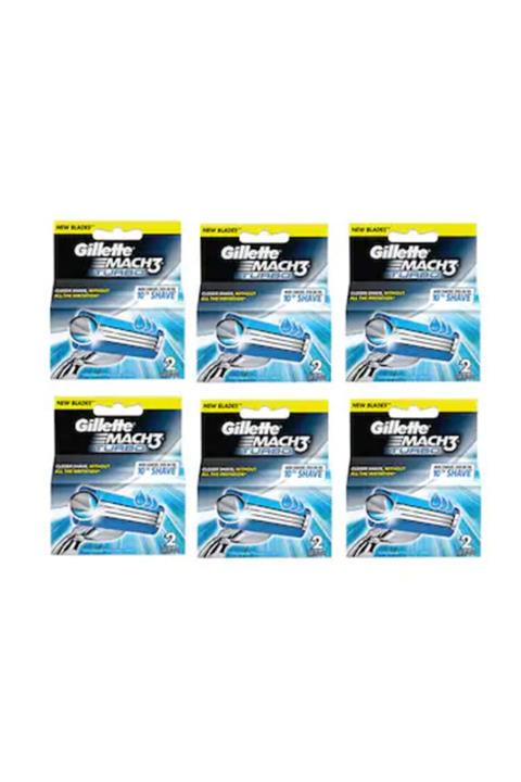 Gillette Mach3 Turbo Yedek Bıçak 2'li X 6 Adet