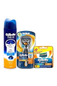 Gillette Fusion Proglide Pow.Flexball Tıraş Makinesi +5 Yedek+Jel