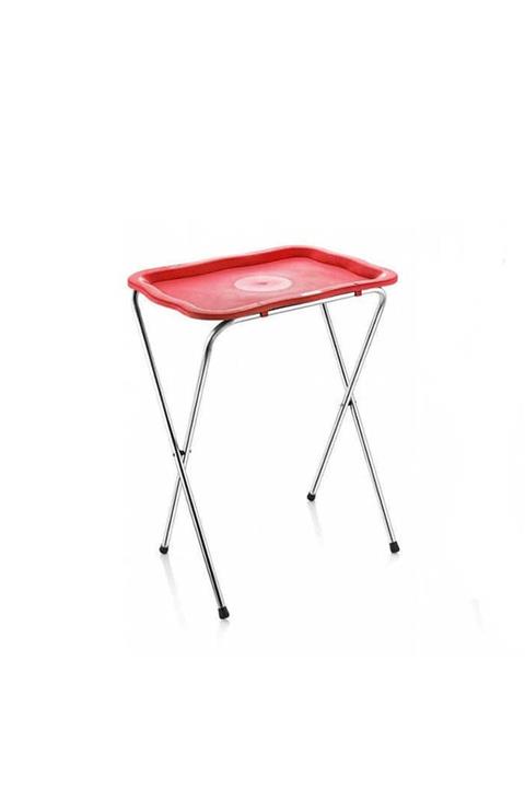 DOĞRULAR Perilla Lenita Pratik Katlanabilir Sehpa Kırmızı