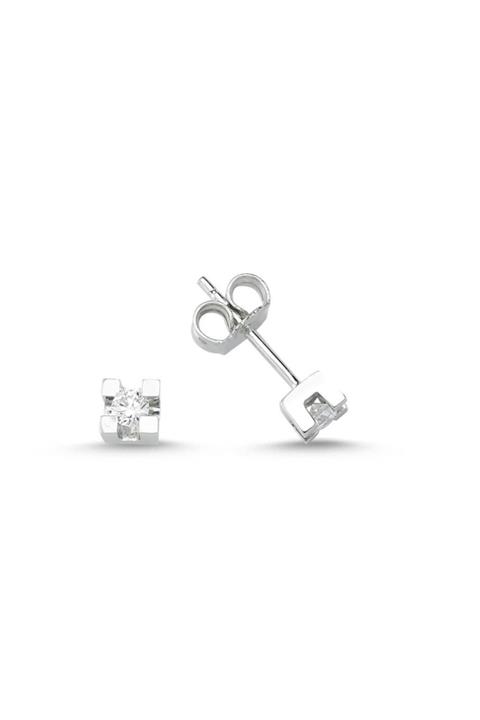 Koçak 0.16 Karat Ef Sı Pırlanta Tektaş Küpe