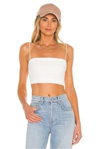 By Kul Design Kadın Beyaz Ip Askılı Crop Top