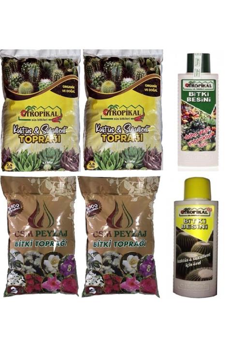 gül çiçek sarayı Kaktüs Ve Sukulent Toprağı (5lt) Sinek Yapmayan Toprak (6lt) Kaktüs Besini, Yeşil Bitki Besini