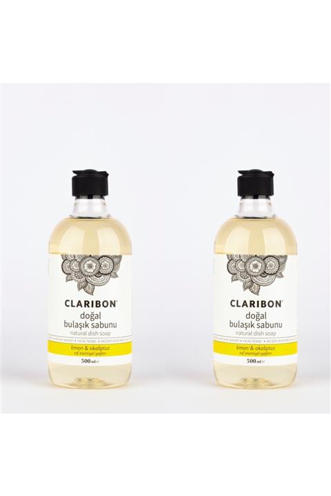 CLARIBON Doğal Bulaşık Sabunu - Limon & Okaliptus 500mlx2 Set