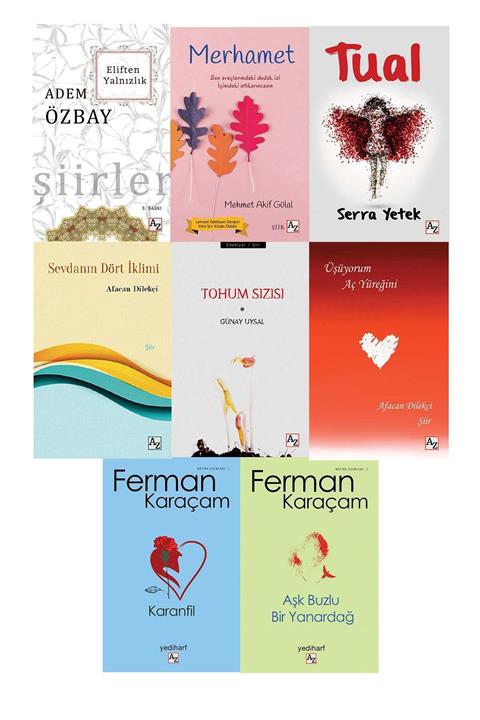Az Kitap Şiir Kitapları Seti - 8 Kitap