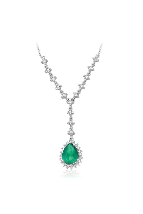 Emel Pırlanta 1.70 Ct. Pırlanta Zümrüt Kolye