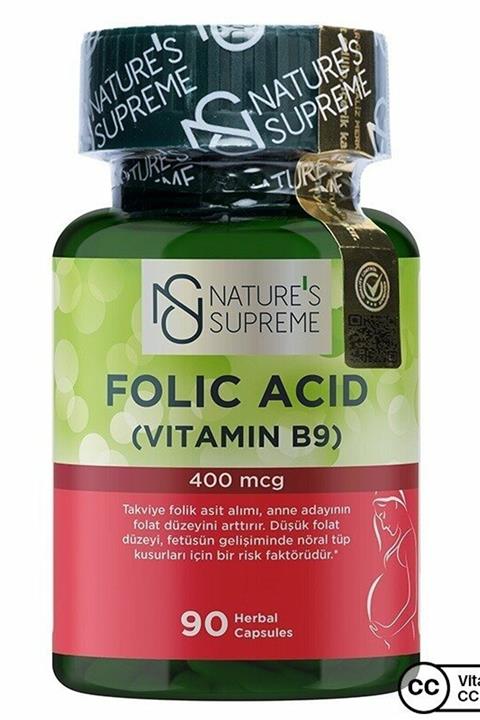 Nature's Supreme Folic Acid 400 Mcg 90 Kapsül