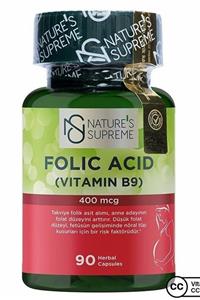 Nature's Supreme Folic Acid 400 Mcg 90 Kapsül