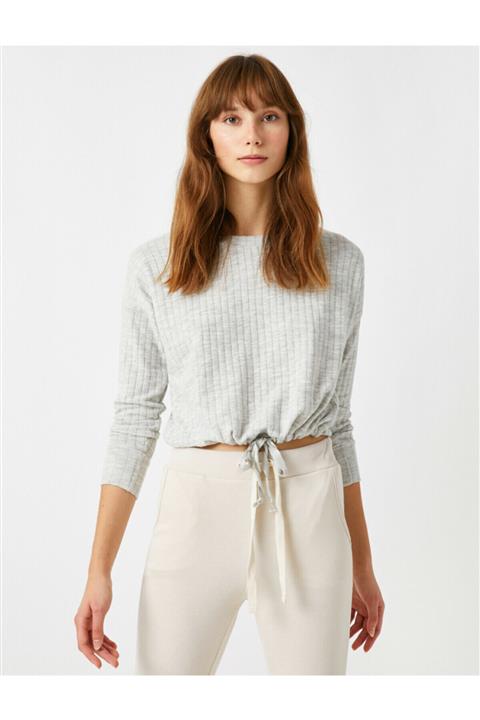 Koton Kadın Gri Pijama Üstü 1KLK73694MK