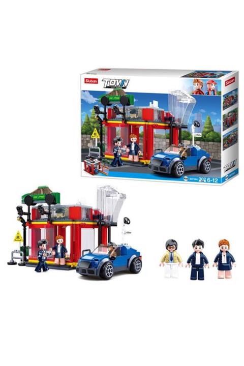 Sluban 302 Parça Lego Seti Model Maket Tamirhane Tamirci Garaj Seti