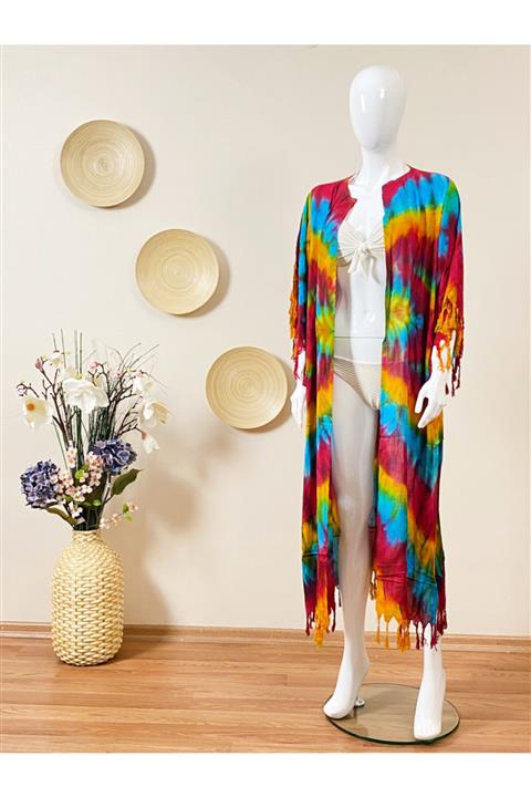 Vero Ninco Kadın Multi Desen Kuşaklı Kimono