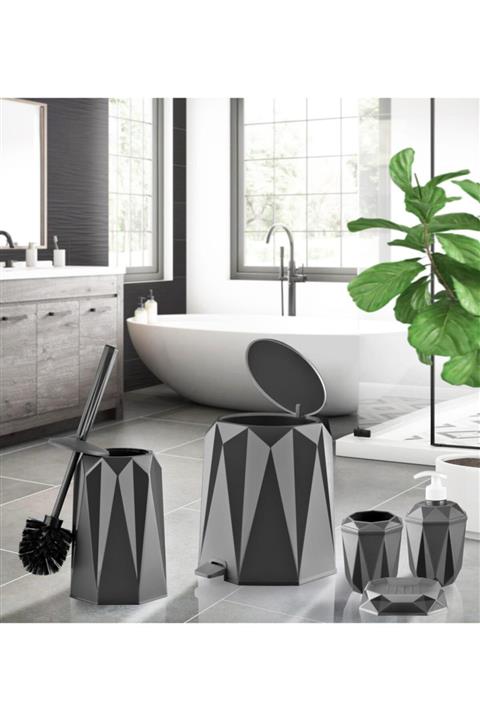 Quka Plastic Vanity 5'li Plastik Banyo Set Plastik