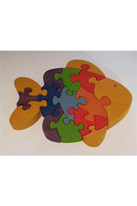 kırtkırt ahşap Ahşap Balık Puzzle Yap Boz