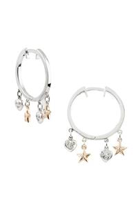Clavis Jewelry Kadın Beyaz Sallantılı Pırlanta Halka Küpe ckp0692