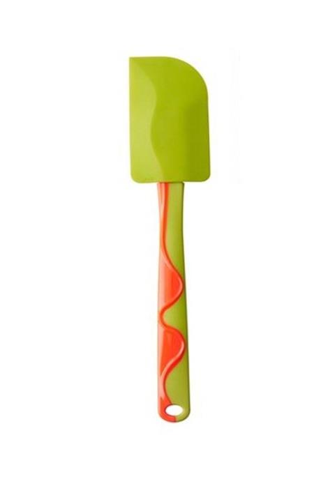 Rosso Levanto Yumurta Hamur Pasta Spatulası Yeşil - Turuncu 1 Adet