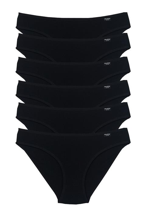 Bluence Kadın Siyah 6'lı Paket Likralı Slip Külot