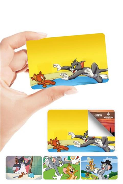 MARSİLYA Tom Ve Jerry Iett&ininal Kart Kaplama Sticker 4 Adet