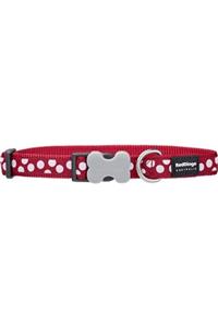 RedDingo Red Dingo Kırmızı Üzerine Beyaz Benekli Dev Kısa Köpek Boyun Tasması 40mm