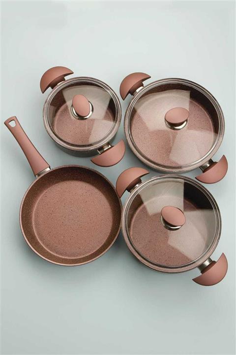 Porland Santino Lila Granit Tencere Takım 7 Parça