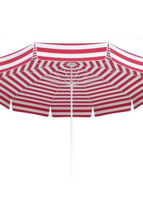 Zey Camping Kırmızı-beyaz Bahçe -plaj Ve Balkon Şemsiyesi 200cm