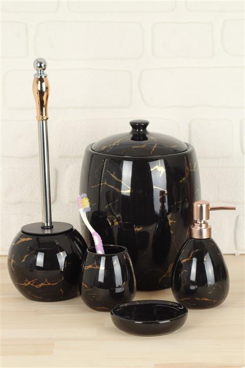 incili home Gold Perla Banyo Seti 5 Parça