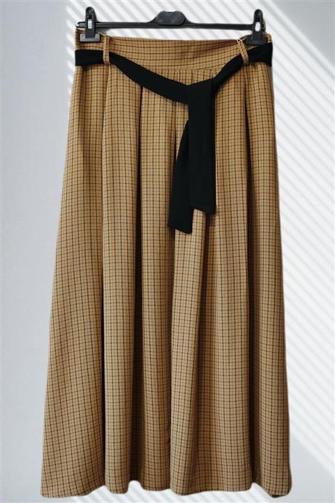 Gülmine Kadın Kahverengi Tesettür Etek