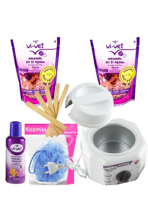 Kozmiss Depiroll Makine Pudralı Boncuk Ağda Seti 6 Parça