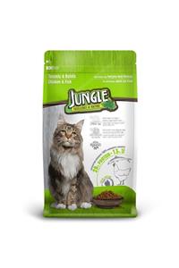 Jungle Tavuk Balıklı Yetişkin Kedi Maması 500 Gr X 3 Adet -özel Vakumlu Paket