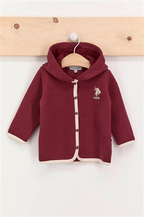 U.S. Polo Assn. Bordo Erkek Bebek Hırka