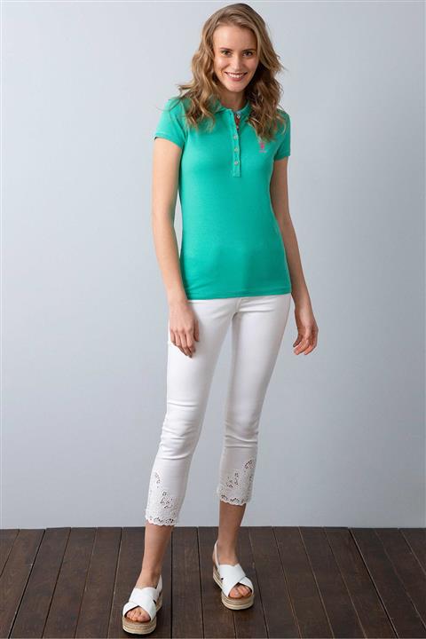 U.S. Polo Assn. Yeşil Kadin T-Shirt