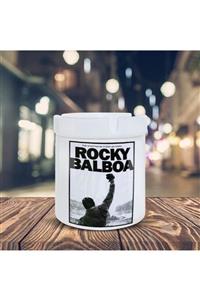 Asilmeydan Kahraman Rocky Balboa Baskılı Küllük Seramik Kül Tablası-20417