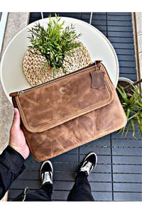 WATCHOFROYAL Wrıstlet Crazy Taba Clutch El Cantası