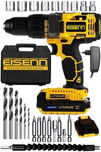 Eisenn Germany Technology Power Tool 48 V 6 Ah Bakır Sargı Akülü Vidalama + 27 Pcs Set