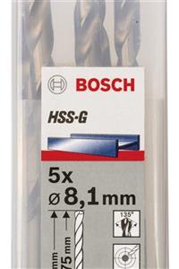 Bosch Hss-g Metal Matkap Ucu 8,1*117 mm 5'li Paket Gümüş