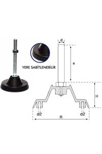 YİSA Çap-120 Civata Yüksekliği-100 Civata-m-10 Plastik Makina Ayağı -25 Ad.