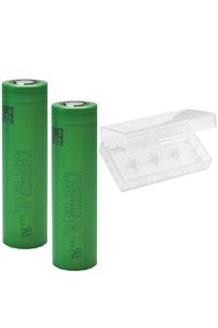 Sony Vtc6 18650 3.7v 3000mah 30a Li-ion Şarjlı Pil + Pil Taşıma Kutusu 2'li Set