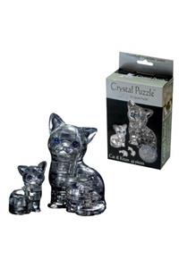 Professor Puzzle Crystal Puzzle Siyah Kedi Ve Yavrusu