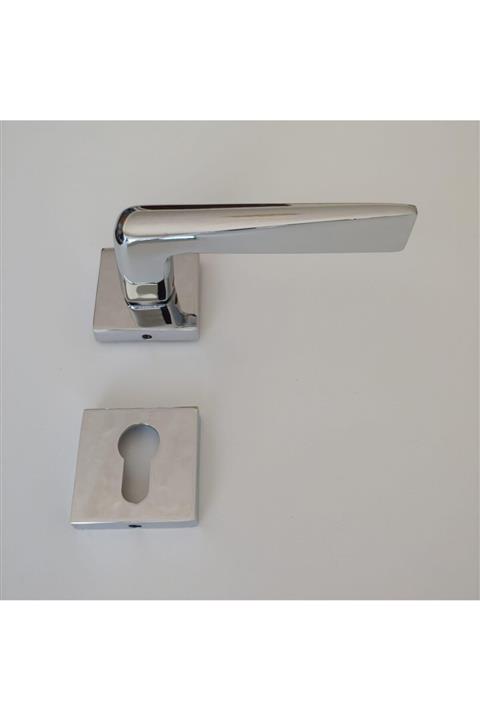 Yüksel Roma Italyan Yale Dış Kapı Rozetli Kapı Kolu Krom